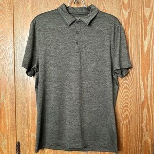 Alfani Men's Golf‎ Polo Sport M Grey Short Sleeve Stretch Moisture Wicking Shirt